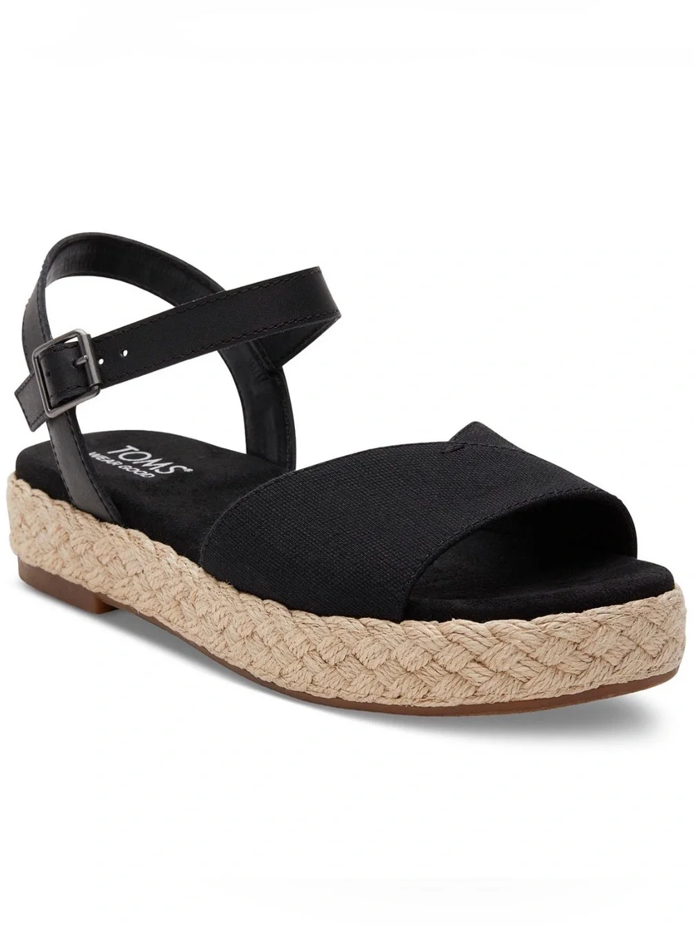 TOMS Women's Abby Braided Espadrille Flatform Sandals size 10